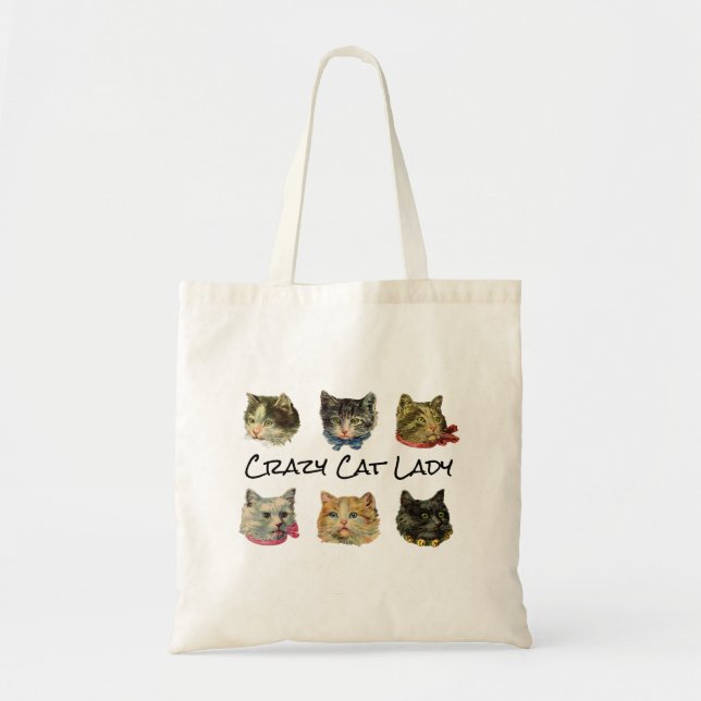 Crazy Cat Lady Tote Bag (Front)