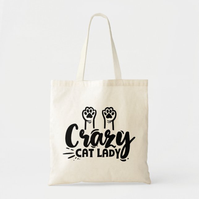Crazy Cat Lady Tote Bag (Front)