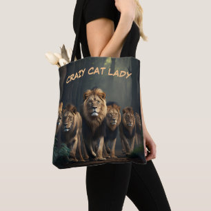 Crazy Cat Lady Tote Bag Customise Text & Images