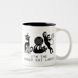 Crazy Cat Lady Two-Tone Coffee Mug