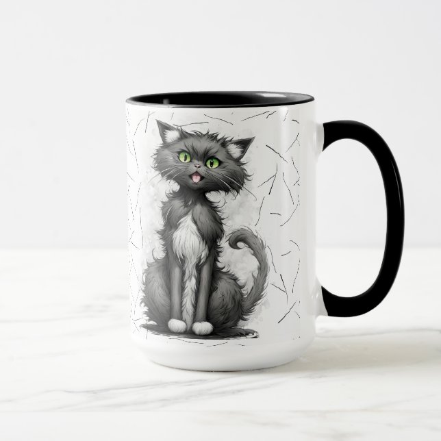 Crazy Cat Lady With Cat Hairs Mug (Right)