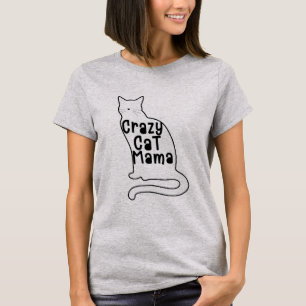 Crazy Cat Mama Tshirt Design Funny Cat Shirt
