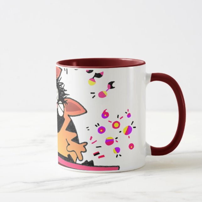 Crazy Cat Musical Mug / Hilarious Cat Musician Mug (Right)
