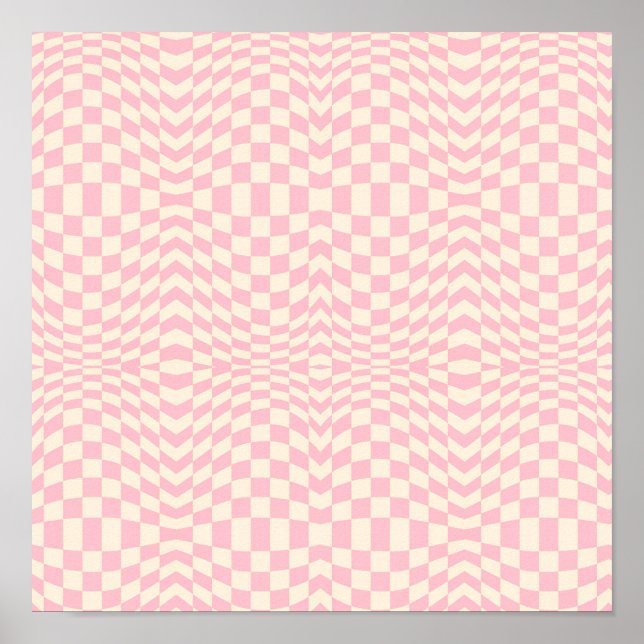 Crazy Checkerboard Design Poster (Front)