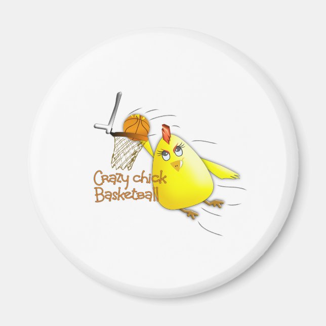 (Crazy Chick Basketball) Magnet (Front)