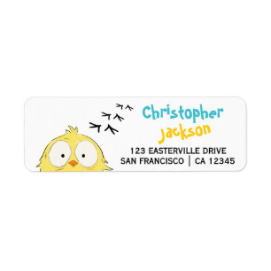 Crazy Chicken! Funny Fun Address Label