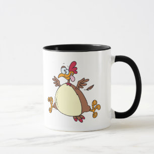 crazy chicken hen cartoon mug