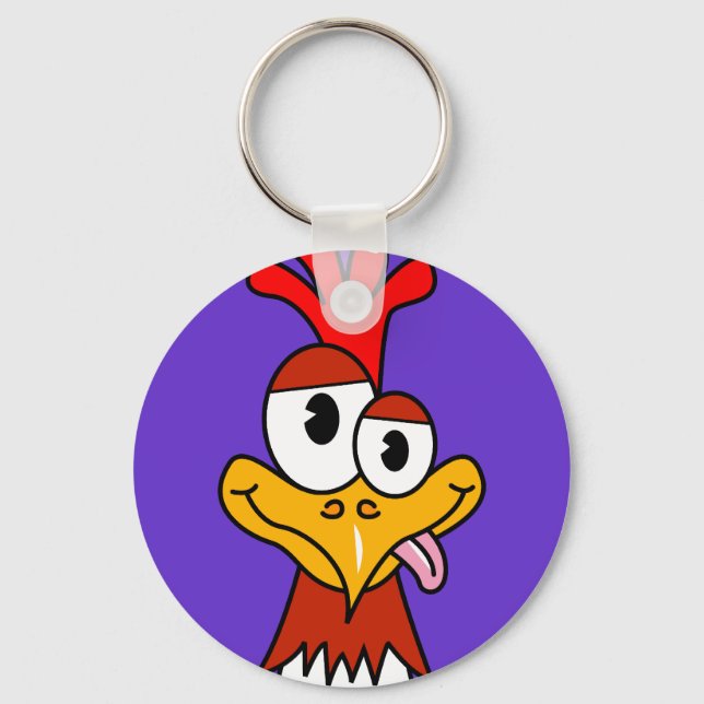 Crazy Chicken Key Ring (Front)