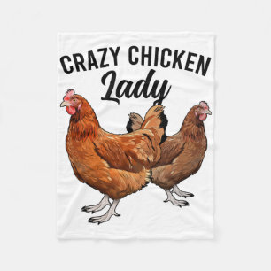 Crazy Chicken Lady Chicken Owner Chicken Mum Chick Fleece Blanket