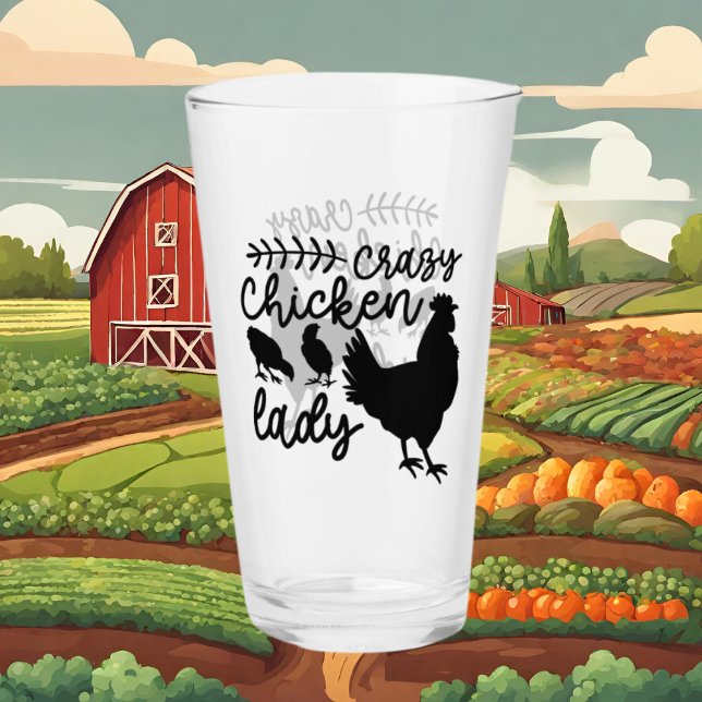 Crazy chicken lady country rooster glass (Creator Uploaded)