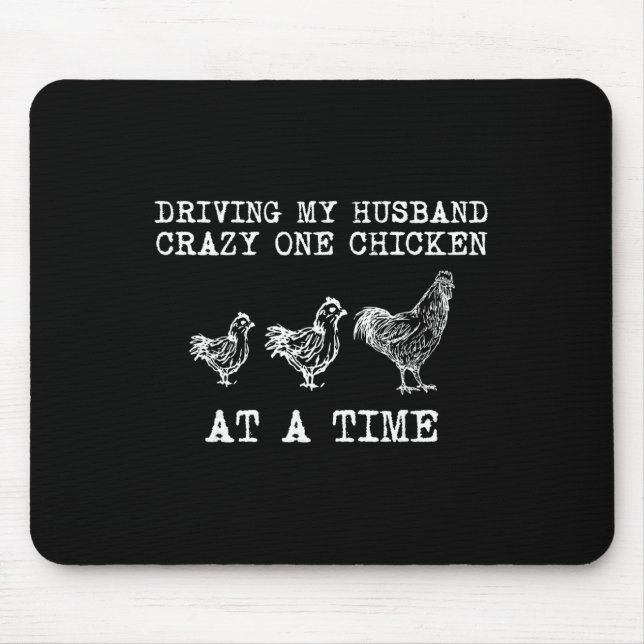 Crazy Chicken Lady Funny Chicken Small_1  Mouse Mat (Front)