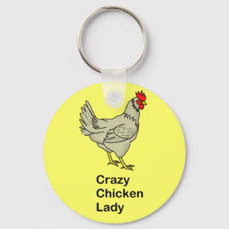 Crazy Chicken Lady Key Ring