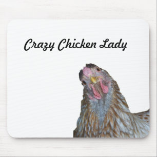 Crazy Chicken Lady Mouse Mat