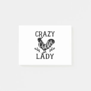 Crazy Chicken Lady Post-it Notes