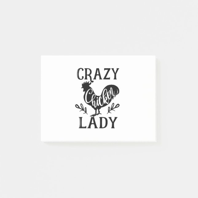 Crazy Chicken Lady Post-it Notes (Front)
