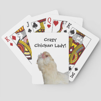 Crazy Chicken Lady! Rare Wheaten Ameraucana Hen Playing Cards