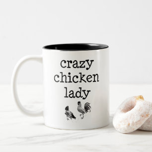 Crazy chicken lady - two tone mug