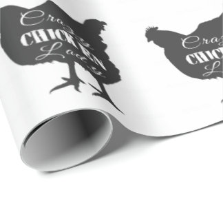 Crazy Chicken Lady Wrapping Paper
