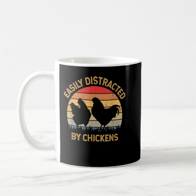 Crazy Chicken Man  Coffee Mug (Left)