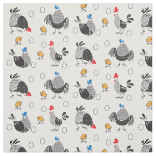 Crazy chickens fabric