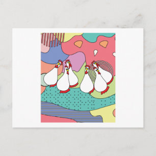 Crazy Chickens Funny Chicken Postcard
