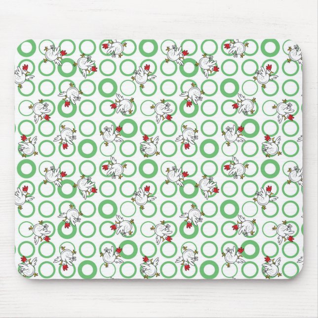 Crazy Chickens Mouse Mat (Front)