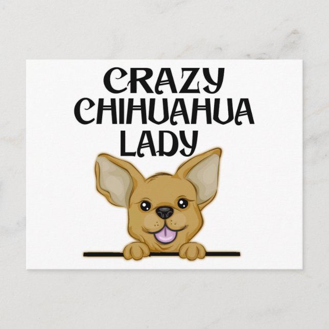 Crazy Chihuahua Lady Postcard (Front)