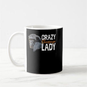 Crazy Chimpanzee Lady Art Monkey Chimp Ape Animal  Coffee Mug
