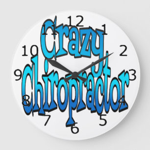 Crazy Chiropractor Large Clock