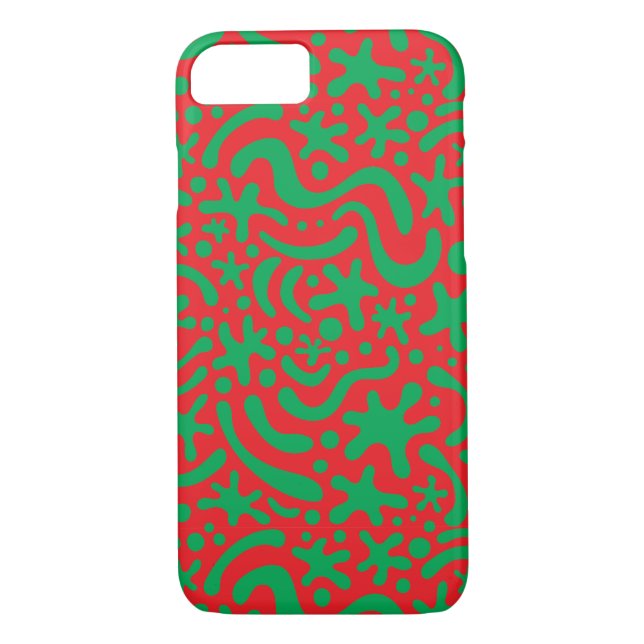 Crazy Christmas Blob and Squiggle Case-Mate iPhone Case (Back)