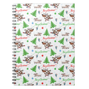 crazy christmas deer notebook