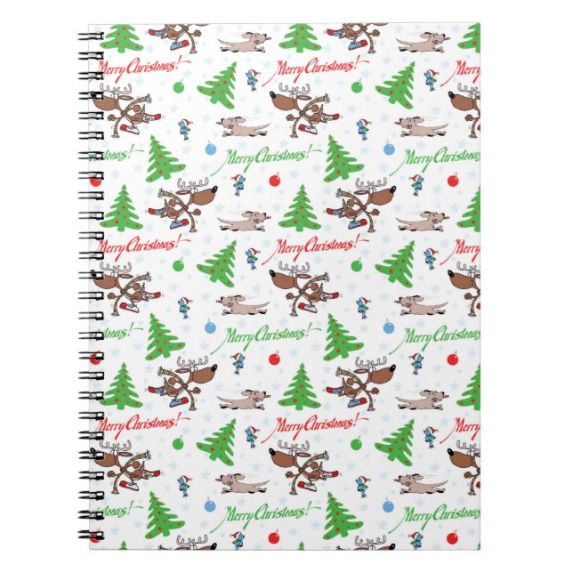 crazy christmas deer notebook (Front)