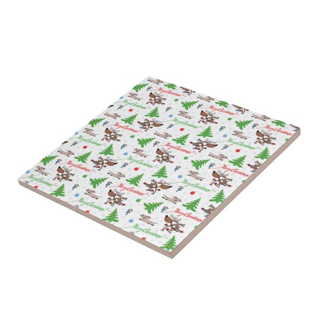 crazy christmas deer tile (Side)