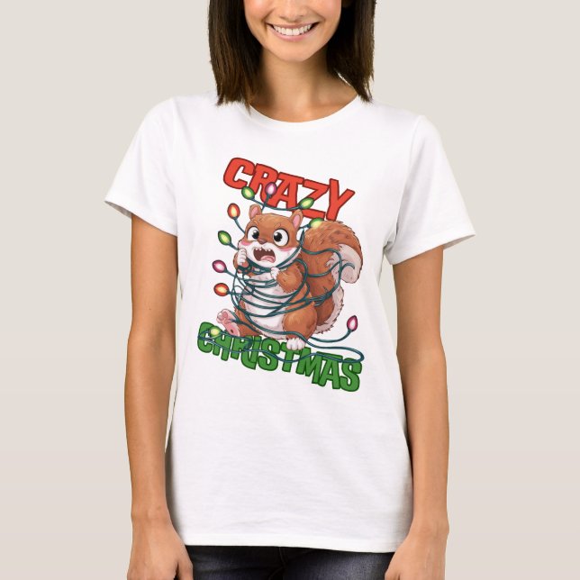 Crazy Christmas: Frustrated Squirrel T-Shirt (Front)