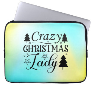 Crazy Christmas Lady-45322 Laptop Sleeve