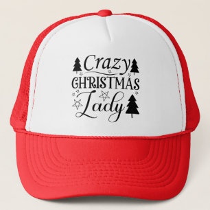 Crazy Christmas Lady-45322 Trucker Hat