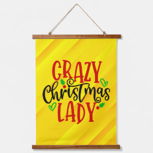 Crazy Christmas Lady-84654 Hanging Tapestry