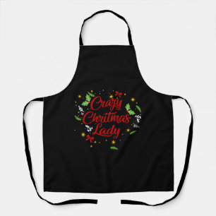 Crazy Christmas Lady Apron