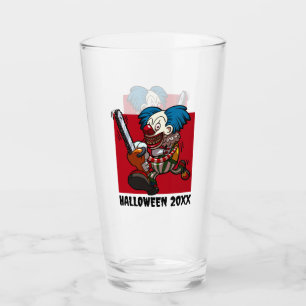 Crazy Clown Add The Year Halloween Party Cartoon Glass