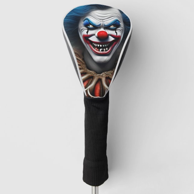 Crazy Clown AI Art Golf Head Cover (Front)
