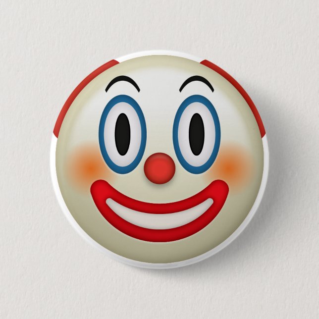 Crazy Clown Emoji 6 Cm Round Badge (Front)