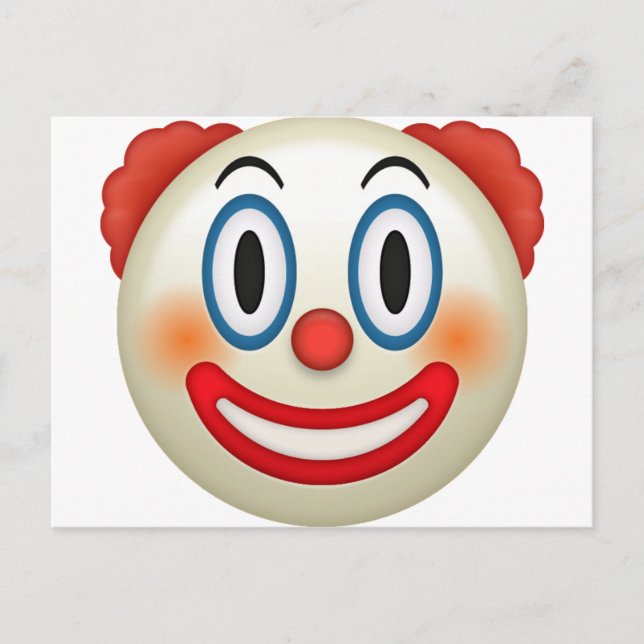 Crazy Clown Emoji Postcard (Front)
