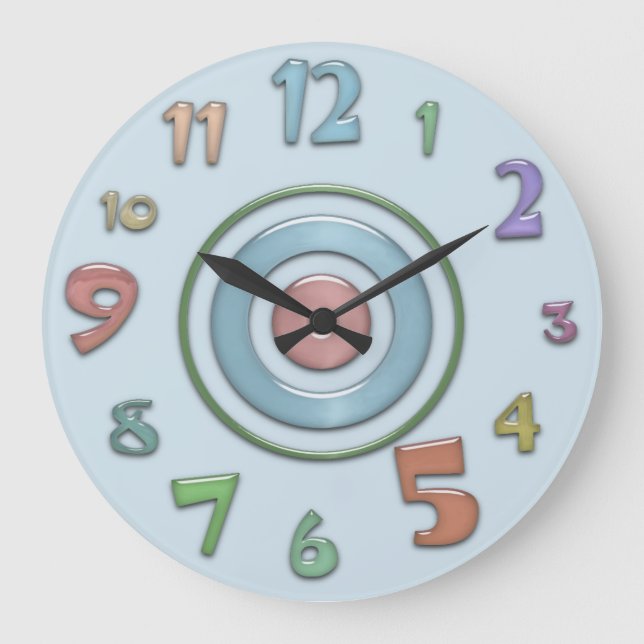 Crazy Colorful Wall Clock (Front)