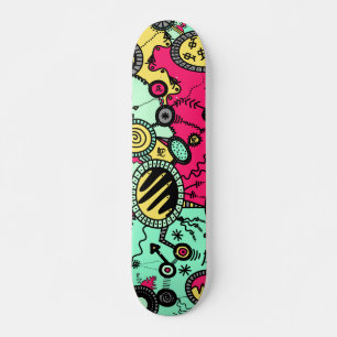 Crazy Colour Doodle Skateboard