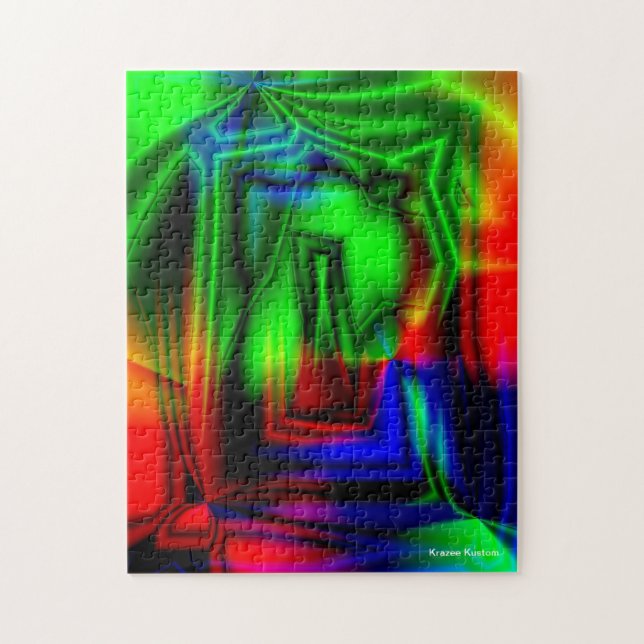 Crazy Colourful Jigsaw Puzzle (Vertical)