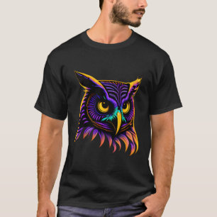 Crazy Colourful Owl Animal T-Shirt