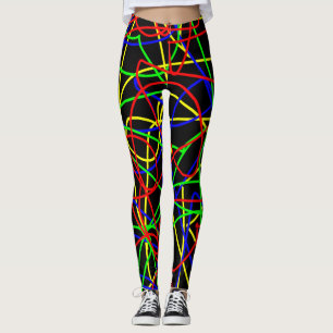 Crazy Colourful Squiggles Leggings