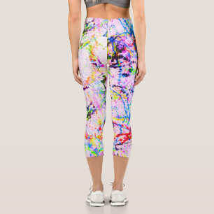 Crazy colours capri leggings