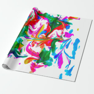 Crazy colours wrapping paper