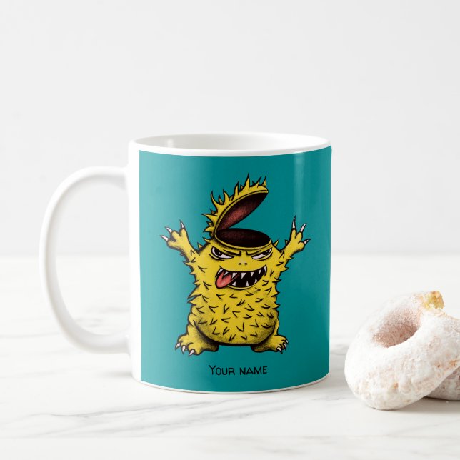 Crazy Cool Evil Character Coffee Mug (With Donut)